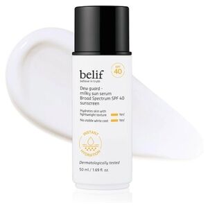 Korean Belif Dew Guard Milky Sun Serum SPF 40 Sunscreen Hydrating Serum